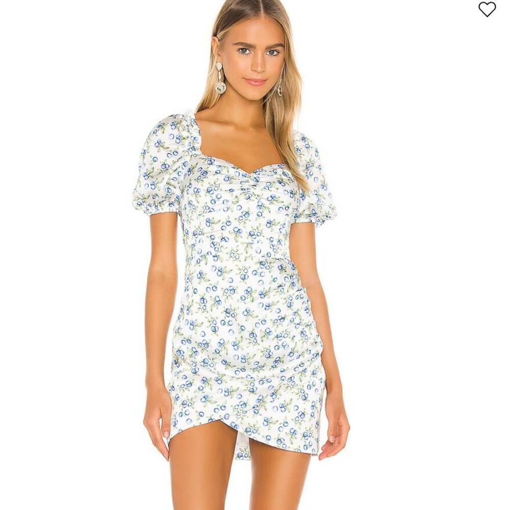 Revolve Song of Style Beverley Mini Dress in blueberry tart